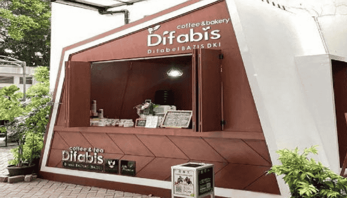 4. cafe difabis kantor walikota jakarta pusat
